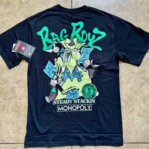 Monopoly Bag Boyz Shirt Tango Hotel Men’s Size Medium Black New FAST SHIPPING